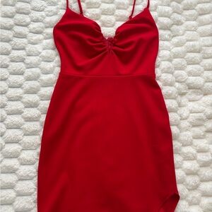 Elegant Red Sleeveless Dress